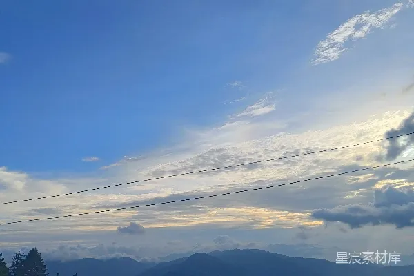 高清摄影 山间日落