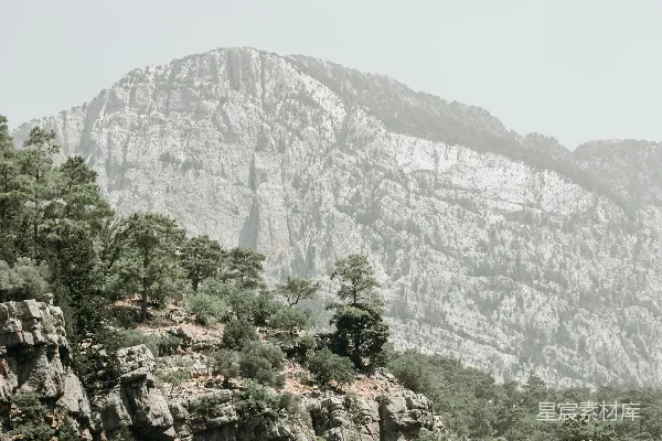 高清摄影 山间绿意盎然的风景