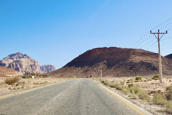 高清摄影 荒漠中的公路