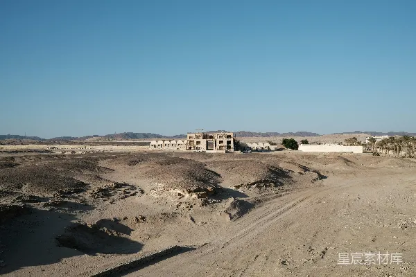高清摄影 荒漠中的建筑工地