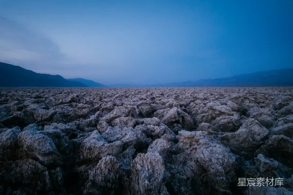 高清摄影 盐碱地的黄昏