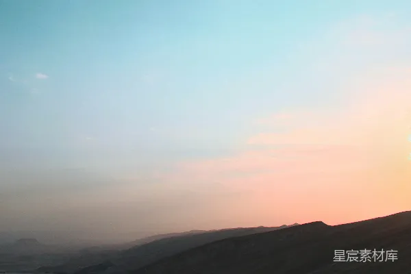 高清摄影 夕阳下的荒漠