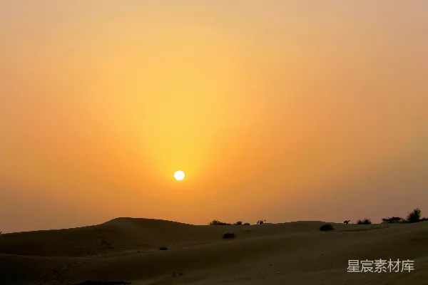 高清摄影 夕阳下的沙漠之景