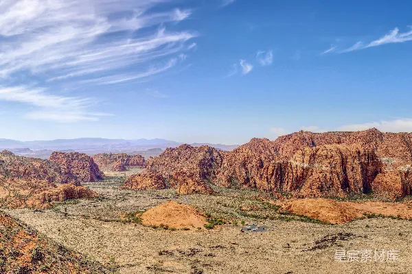 高清摄影 壮丽的沙漠峡谷全景