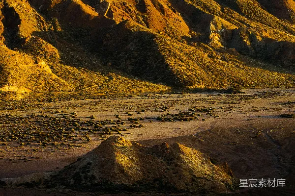 高清摄影 夕阳下的沙漠与山丘