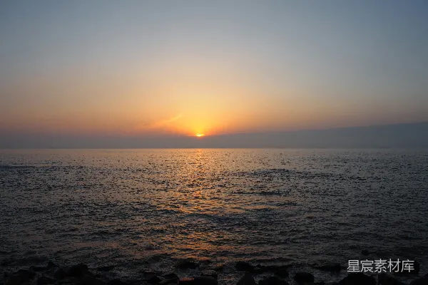 高清摄影 海平面上的夕阳