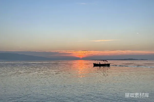 高清摄影 静谧的日落海景