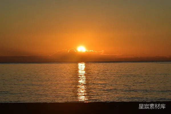 高清摄影 海平面上的夕阳