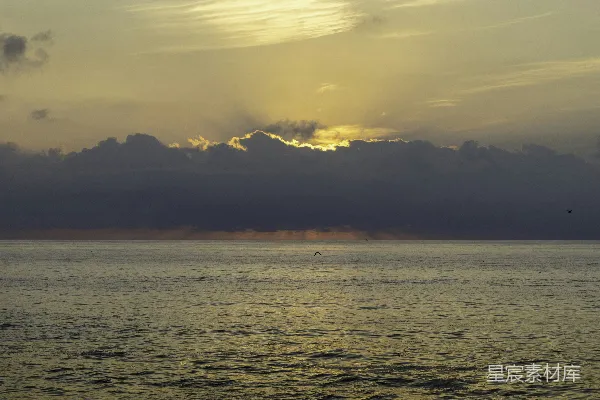 高清摄影 夕阳下的海洋