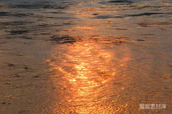 高清摄影 夕阳下的海浪