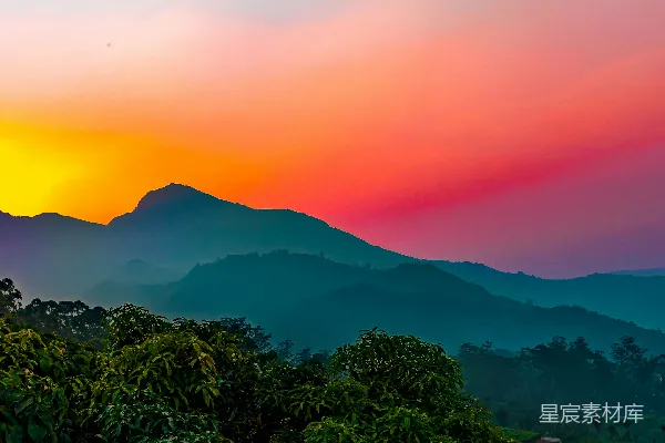 高清摄影 日出山景