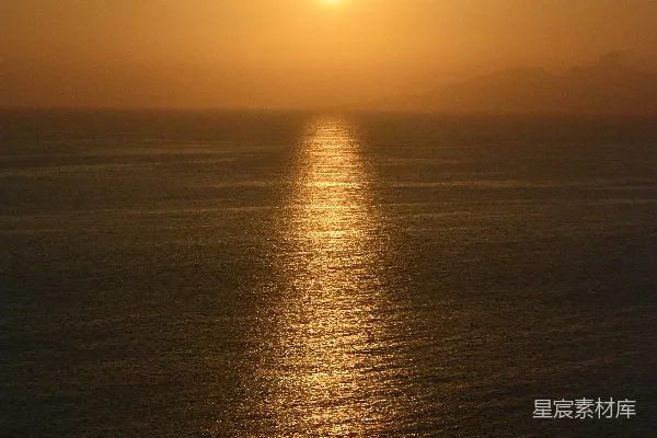 高清摄影 夕阳下的海面