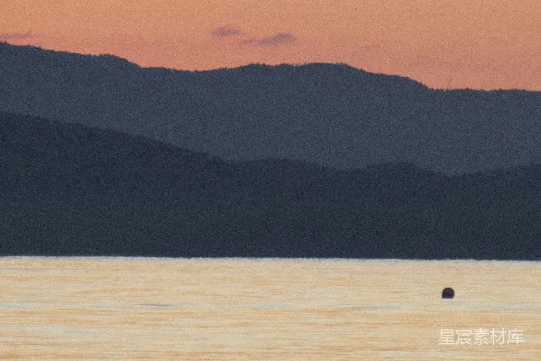 高清摄影 夕阳下的宁静湖景