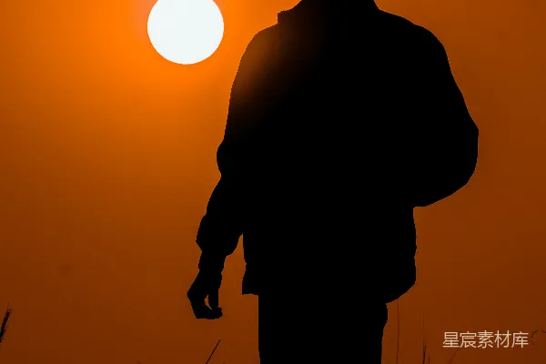 高清摄影 夕阳下的剪影