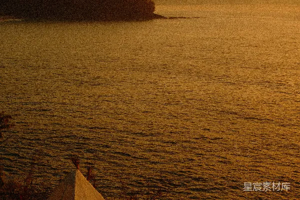 高清摄影 日落时分的帐篷与海景