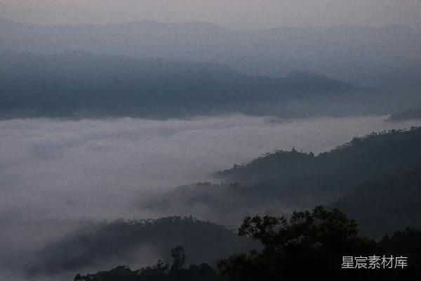 高清摄影 山间云海清晨