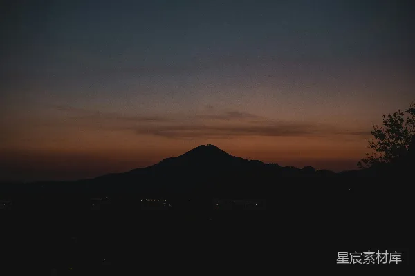 高清摄影 暮色山影