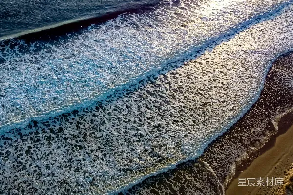 高清摄影 海浪与沙滩的交响曲