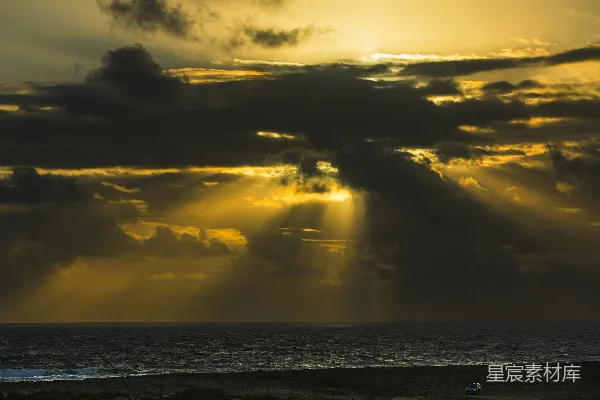 高清摄影 夕阳下的海景