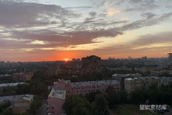 高清摄影 城市日落的宁静与美丽