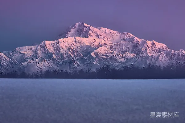 高清摄影 雪山晨曦