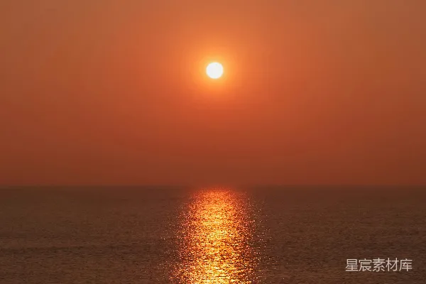 高清摄影 海平面上的夕阳