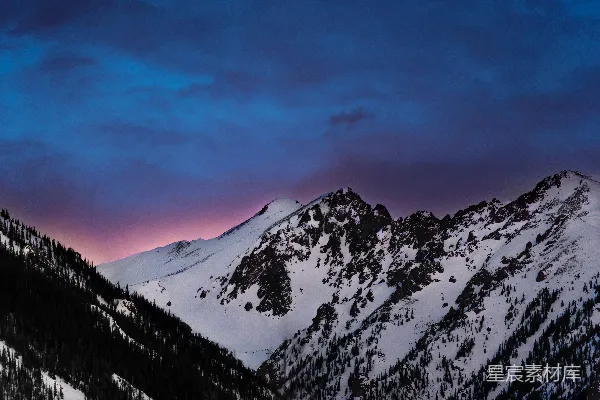 高清摄影 黄昏雪山