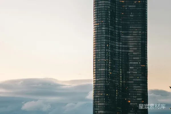 高清摄影 黄昏时分的城市天际线