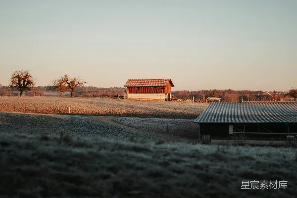 高清摄影 清晨的农场风光