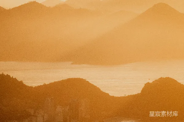 高清摄影 夕阳下的山海风情