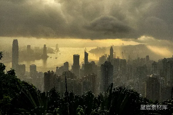高清摄影 雨后的维多利亚港