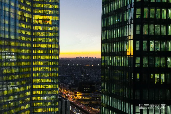 高清摄影 城市夜景中的高楼