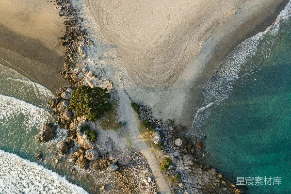 高清摄影 海岸线的鸟瞰图