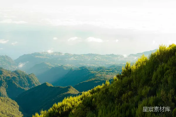 高清摄影 山间晨光
