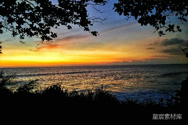 高清摄影 海天一色的日落