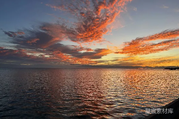 高清摄影 夕阳下的海洋