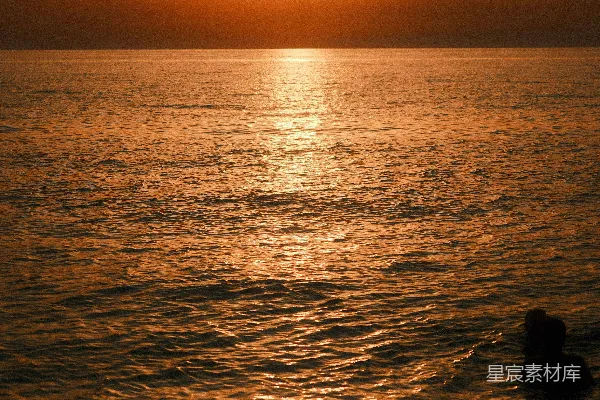 高清摄影 夕阳下的海景
