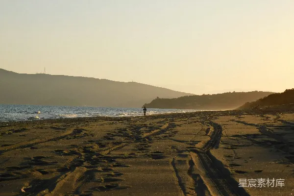 高清摄影 黄昏中的海岸线
