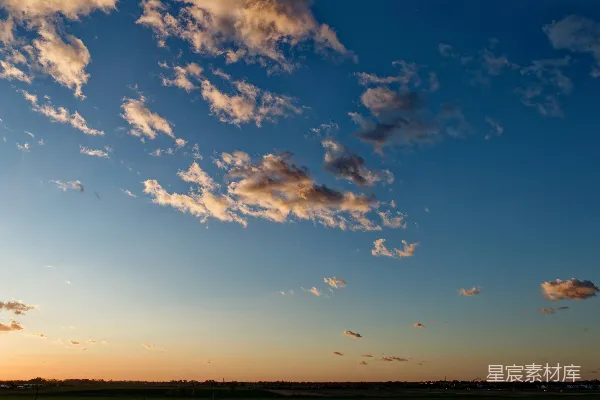 高清摄影 夕阳下的天空