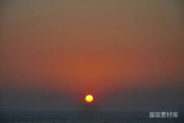 高清摄影 夕阳下的宁静海景