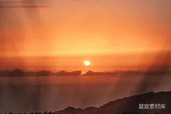 高清摄影 日落山景