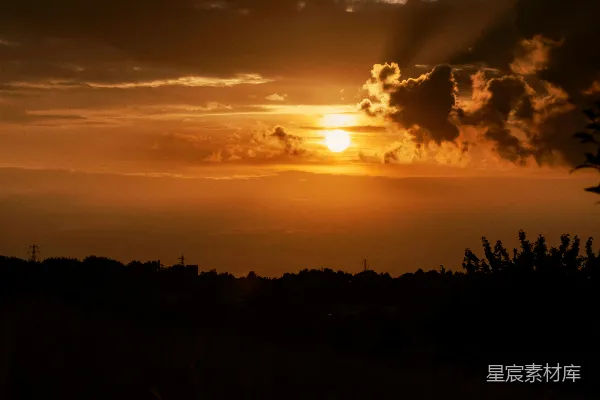 高清摄影 夕阳下的宁静景色