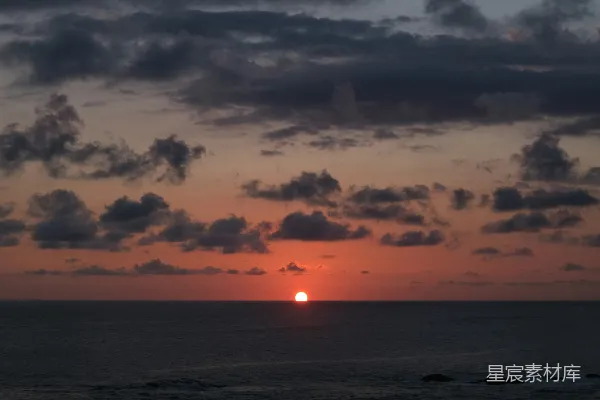 高清摄影 海平线上的日落