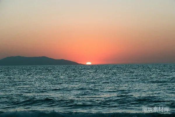 高清摄影 海平面上的夕阳