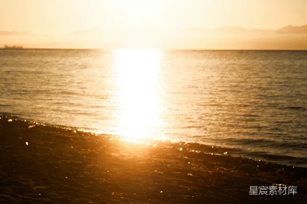 高清摄影 金色夕阳下的海岸