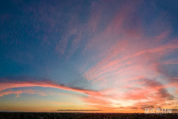 高清摄影 夕阳下的天空