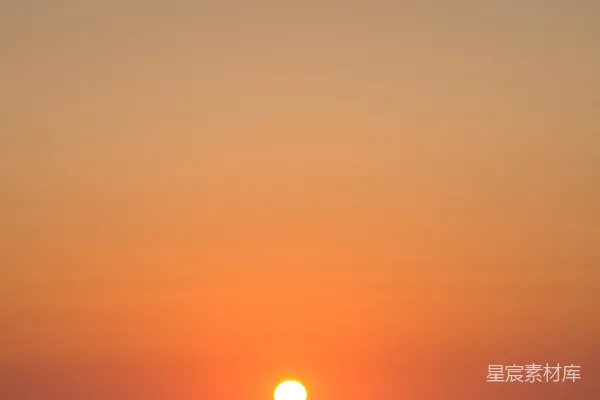 高清摄影 夕阳下的宁静海面