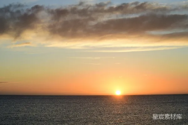 高清摄影 海平面上的日落