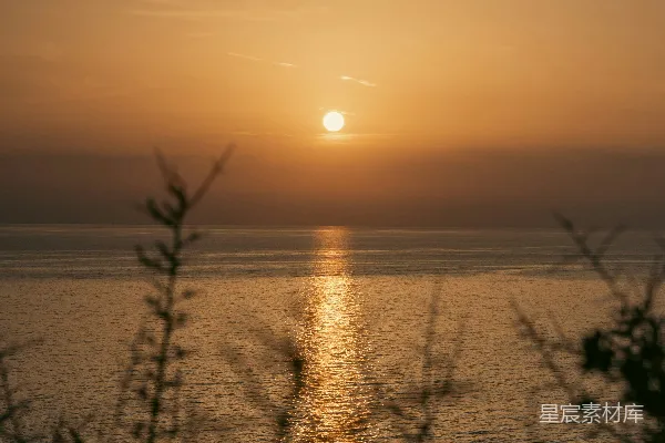 高清摄影 夕阳下的海景