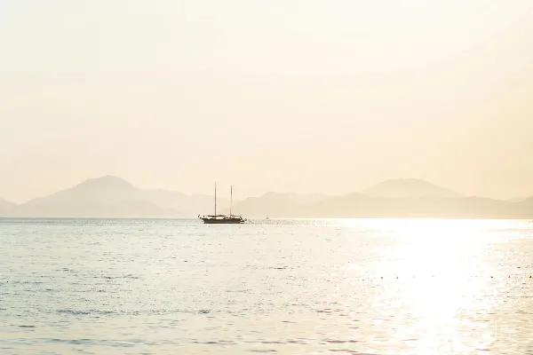 高清摄影 夕阳下的宁静海景